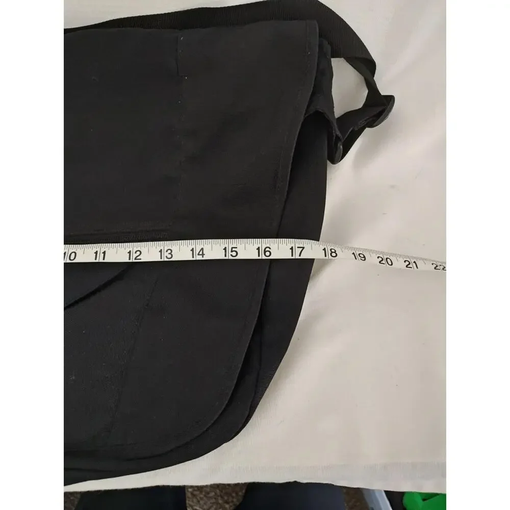 Eddie Bauer Travel Gear Messenger Bag Black Adjustable‎ Strap Multi-Pocket